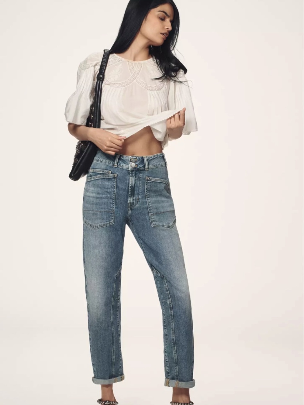 Anthropologie Light Blue Cropped Ankle Jeans